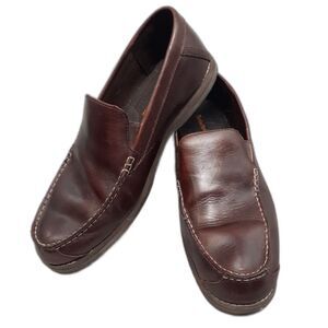 Timberland Men's Bluffton Loafer Size 10 Venetian Slip On Brown Leather Moc